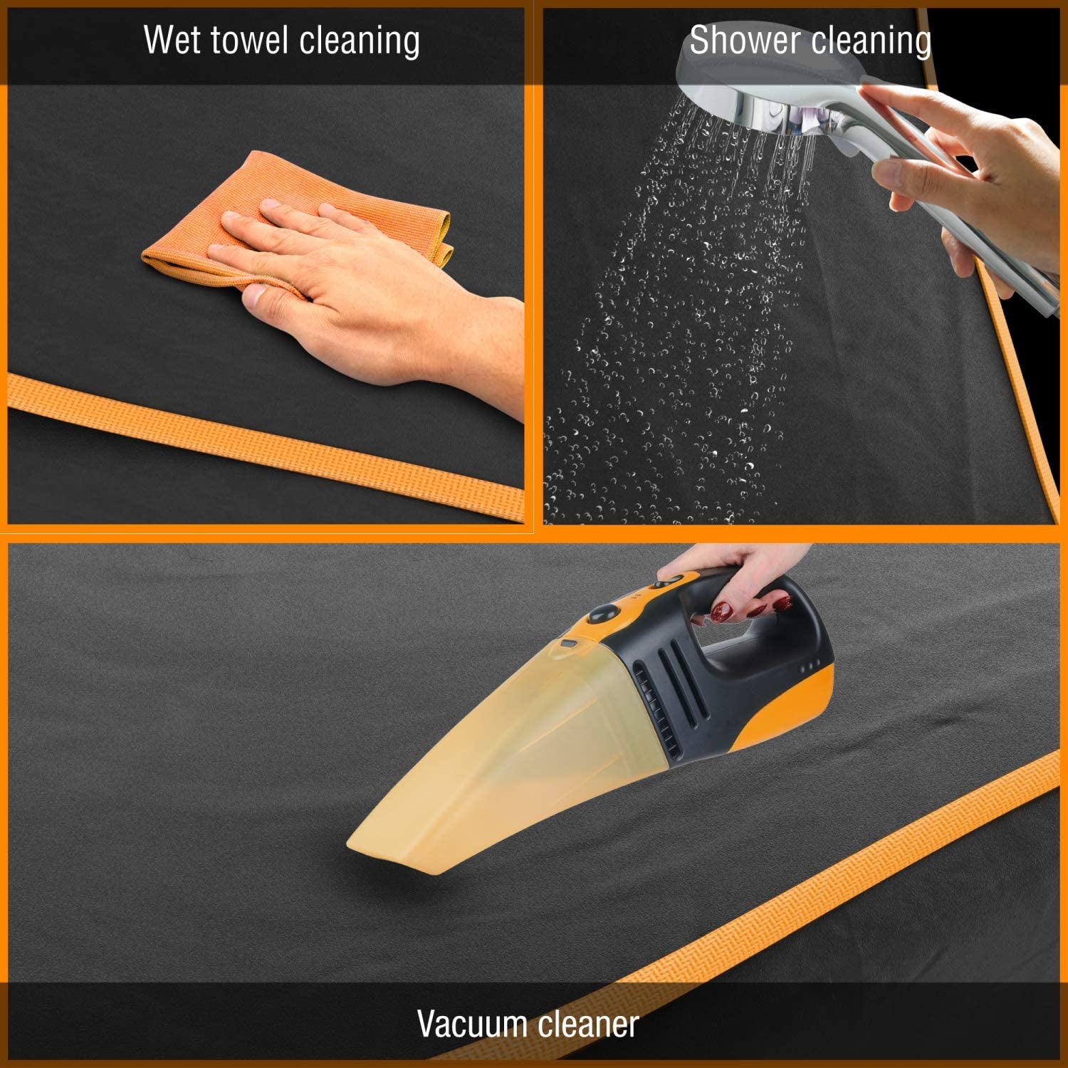 Active Pets Dog Car Seat Cover Car Seat Protector- Dog Seat Cover for Back Seat of Suvs, Trucks, Cars - Waterproof & Convertible Hammock for Car Backseat - Travel Accessories -Orange, XL